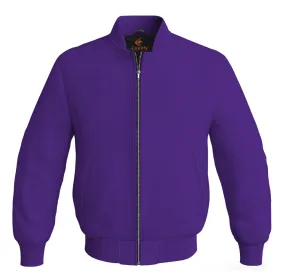 Mens Letterman Jacket Bomber Purple Body Sleeves Wool Fleece Varsity Jacket Women