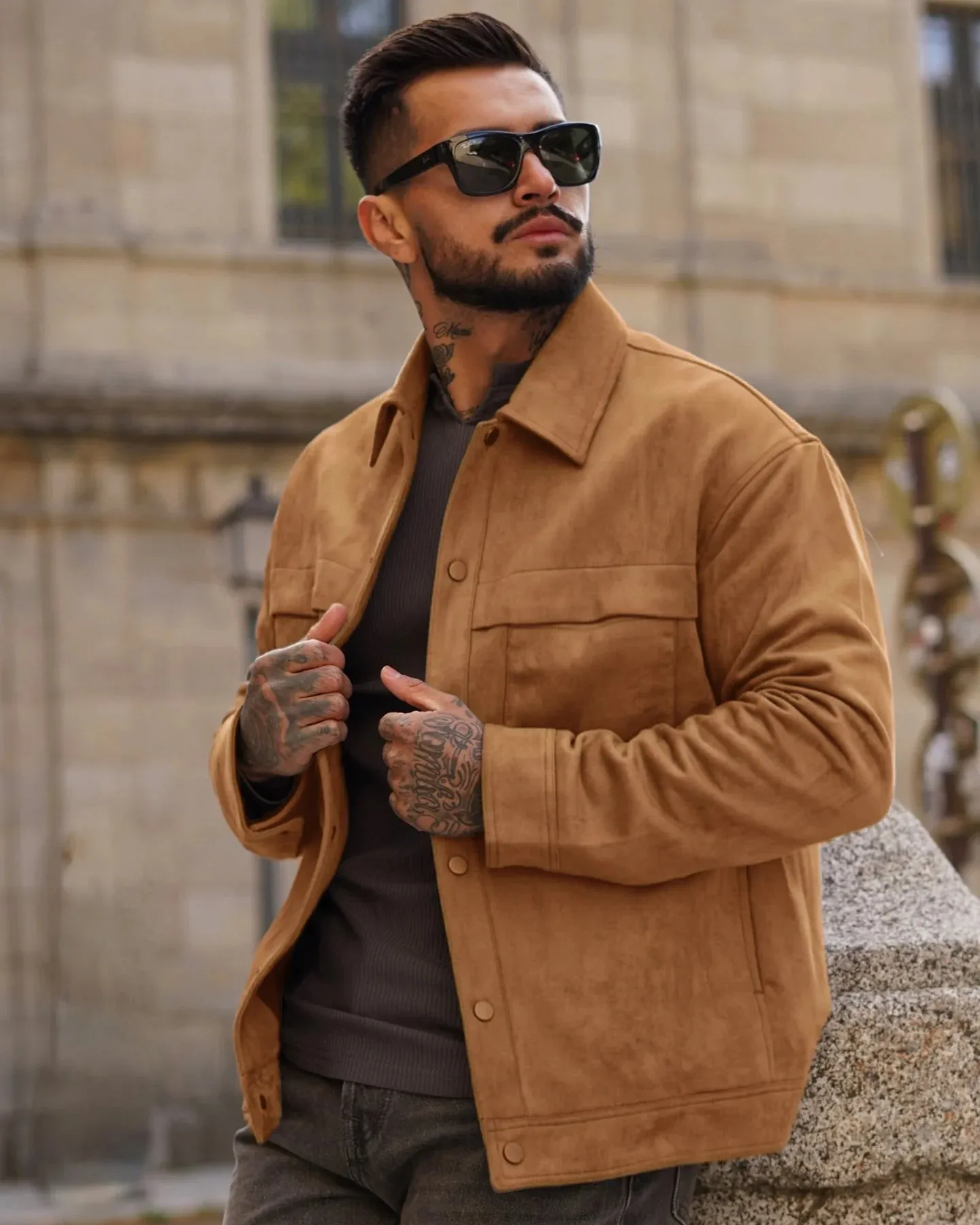 Metro Suede Utility Jacket