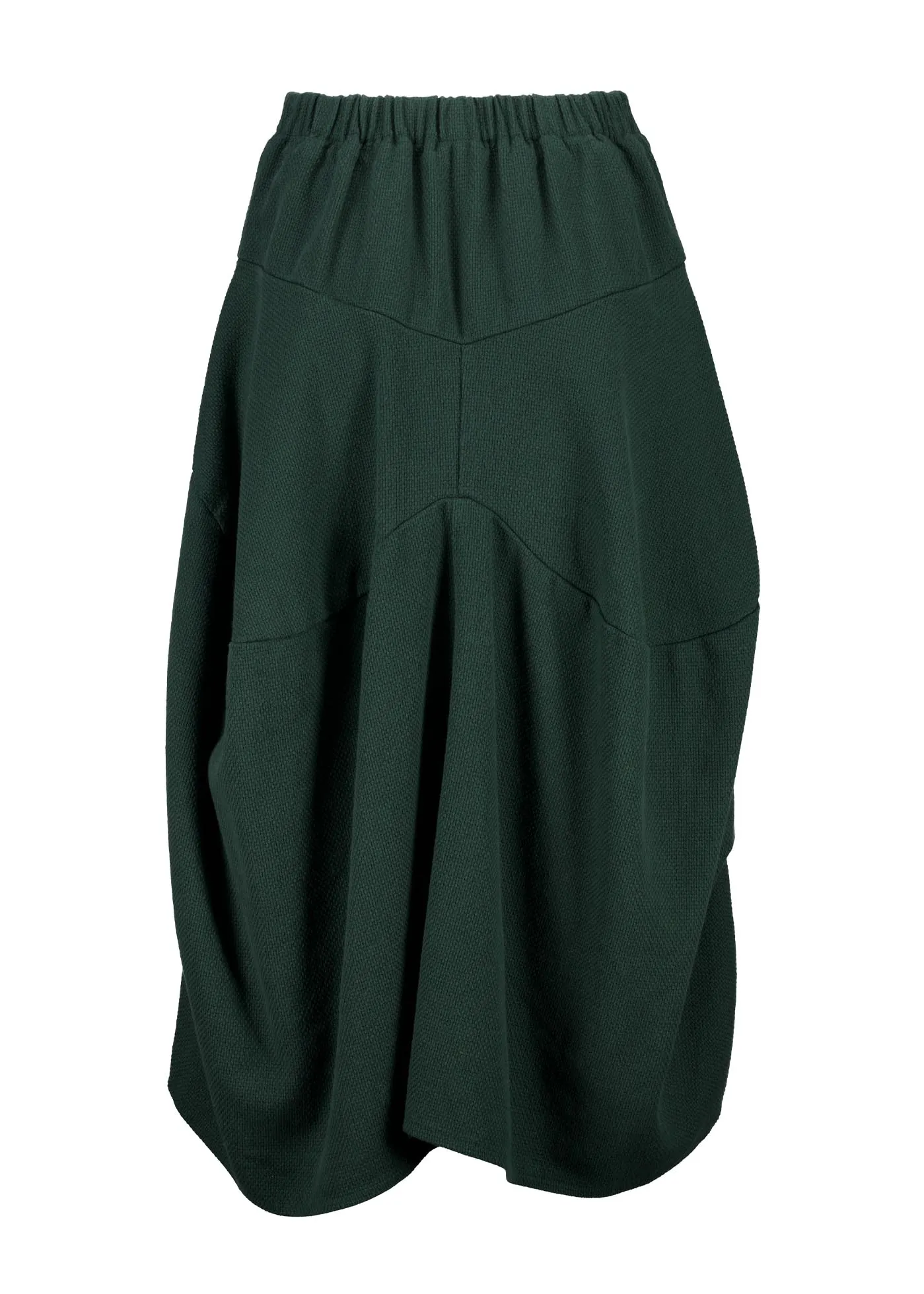 Milwaukee Foundry Skirt Bottle Green in Textured Cotton