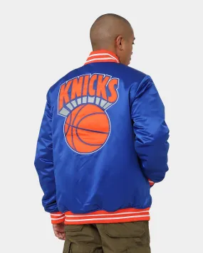 Mitchell & Ness New York Knicks Heavyweight Satin Jacket Royal