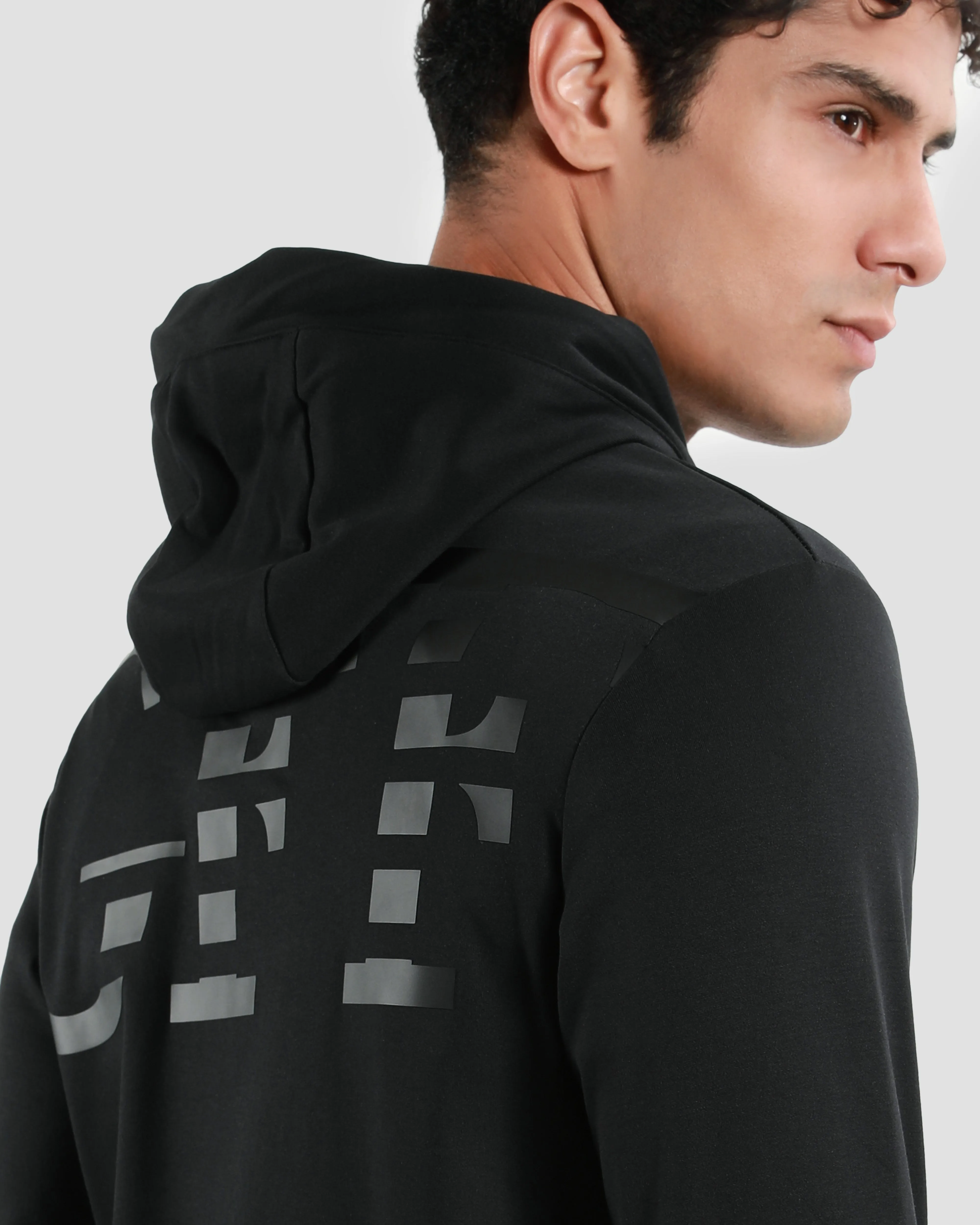 Monochrome Monogram Back Hoodie