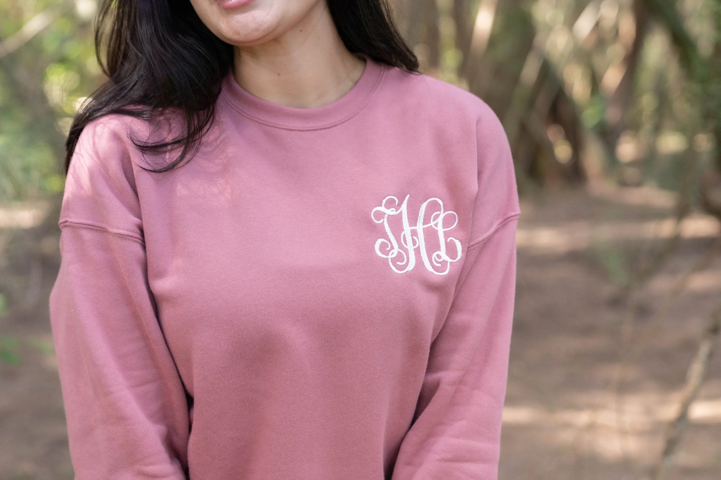 Monogram Bella Canvas Sweatshirt Embroidered for Women