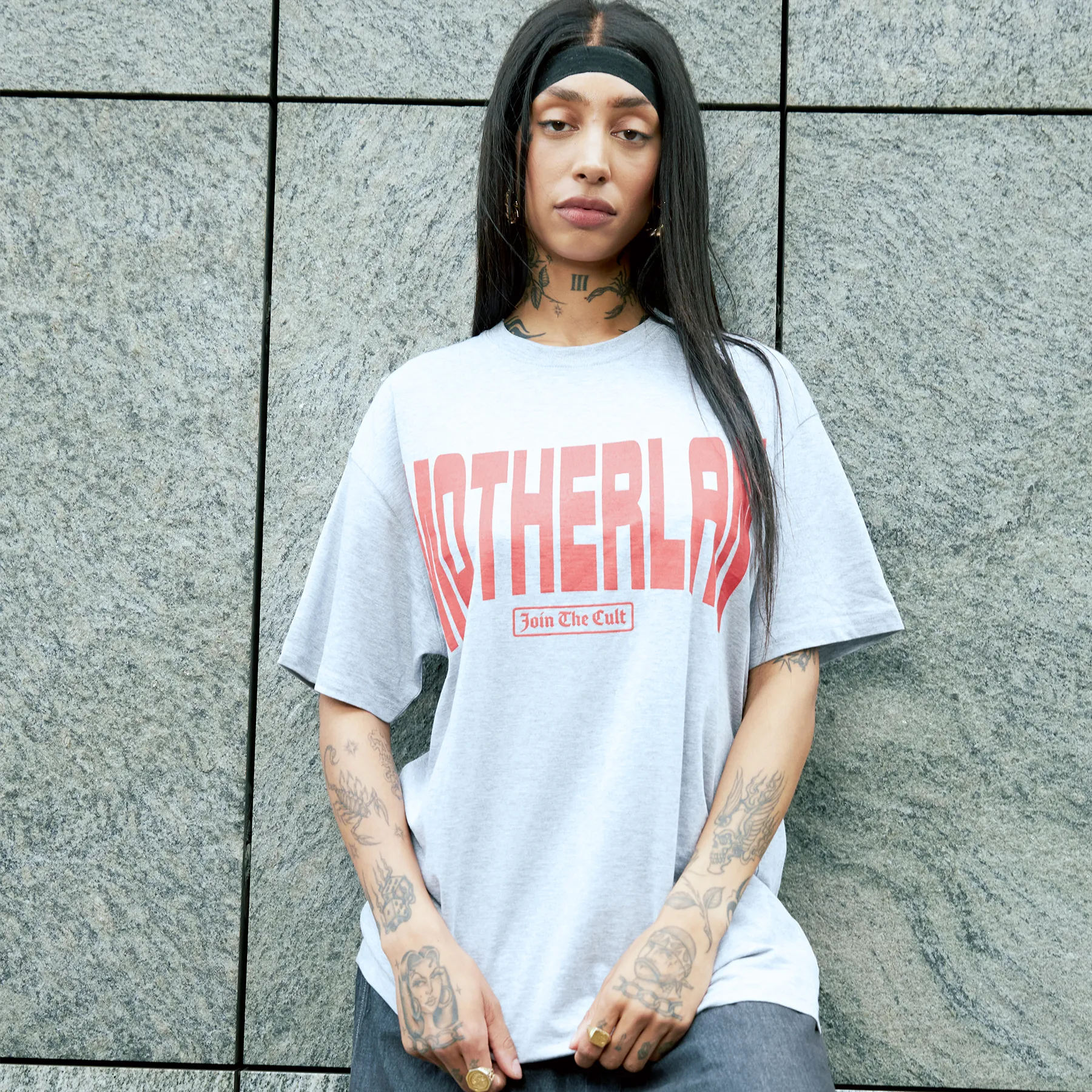 Motherlan MTN Pinch Logo Tee 'Grey'