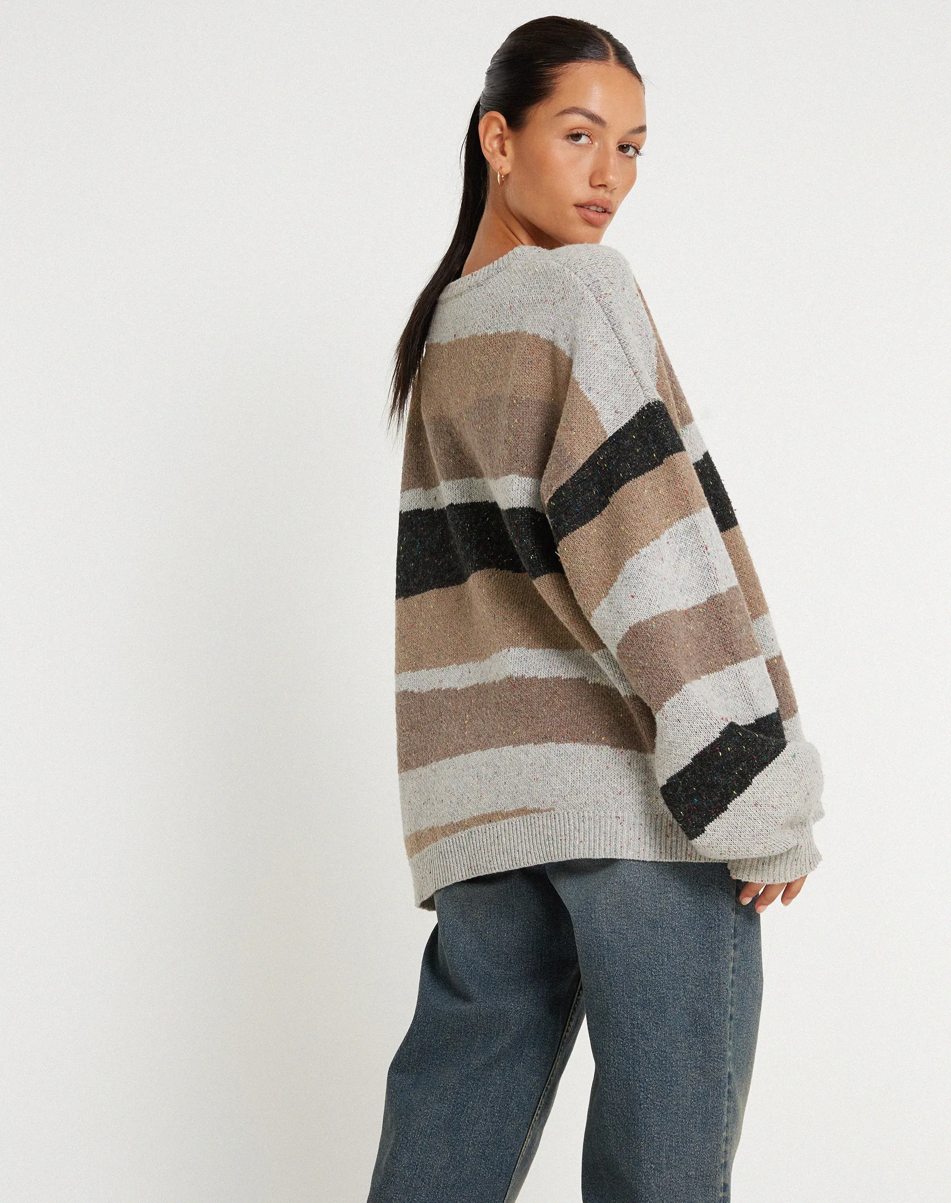 Namari Jumper in Abstract Grey and Tan