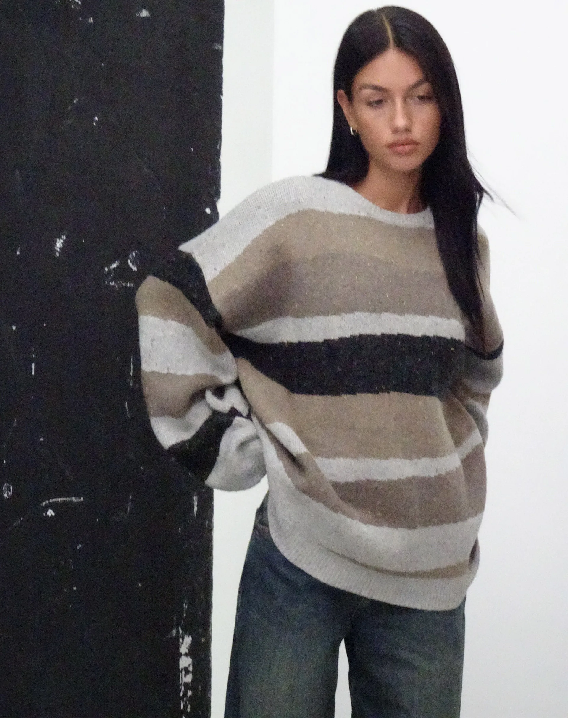 Namari Jumper in Abstract Grey and Tan