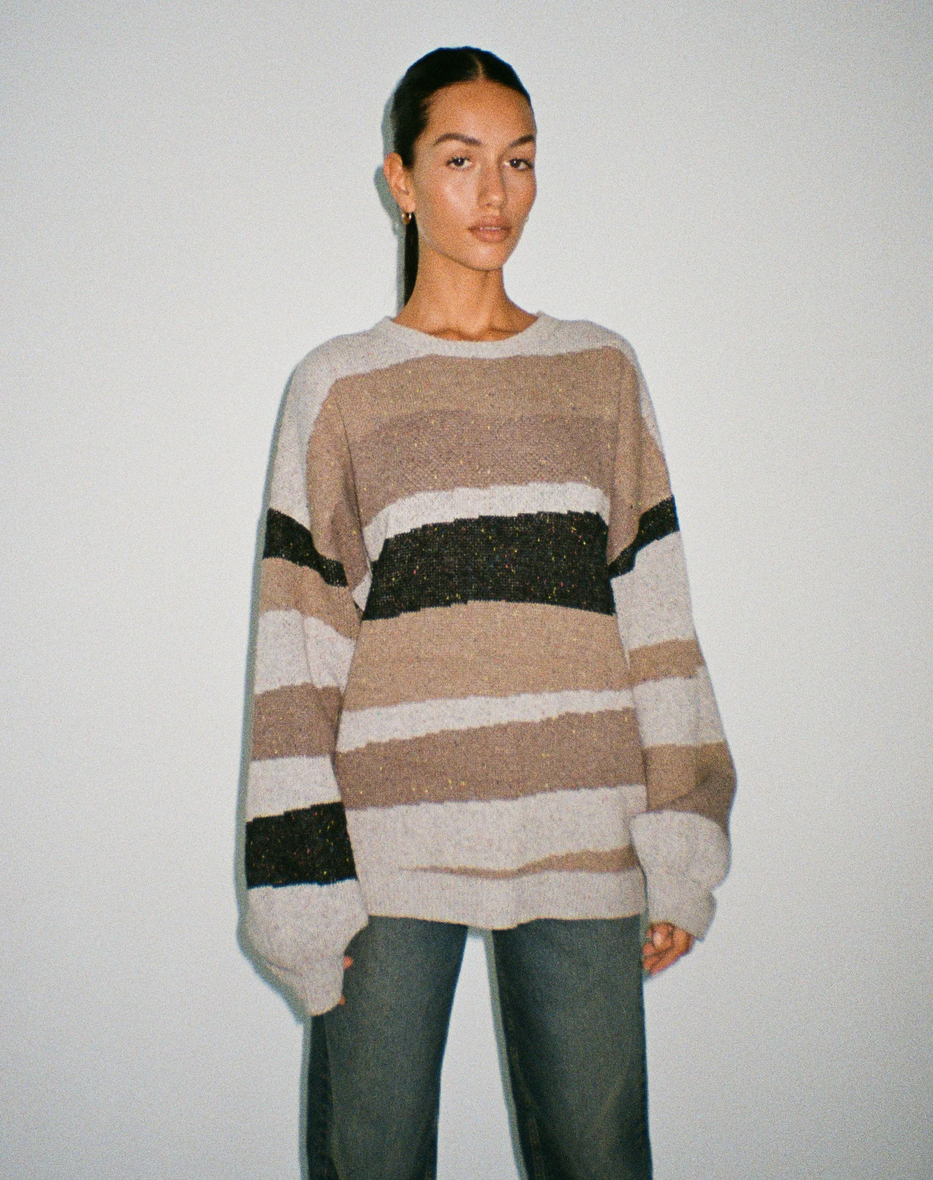 Namari Jumper in Abstract Grey and Tan