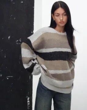 Namari Jumper in Abstract Grey and Tan