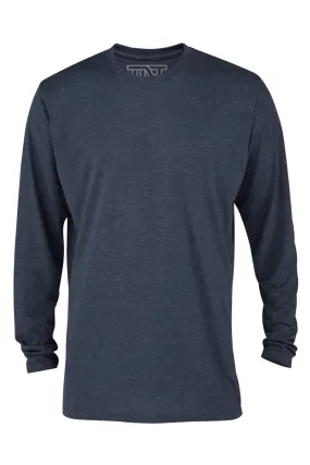 Navy Heather Long Sleeve Tri-Blend T-Shirt - Navy