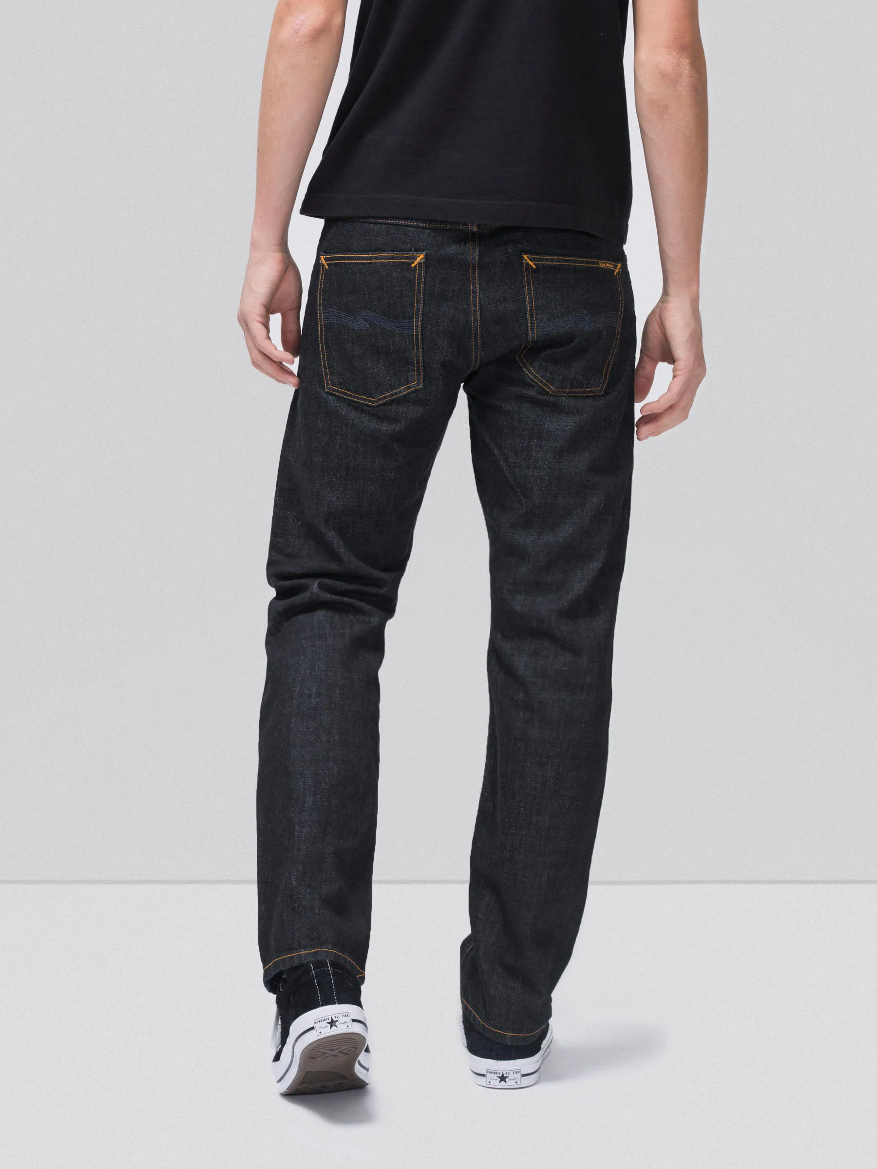 Nudie Jeans co - Sleepy Sixten Rinsed - Jean Droit Brut