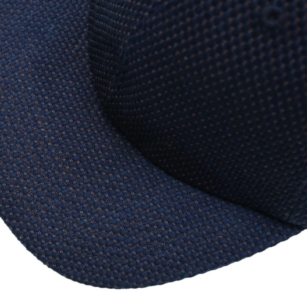 OD SDA "Kasezome" Indigo x Kakishibu Sashiko Selvedge 6-panel Baseball Cap