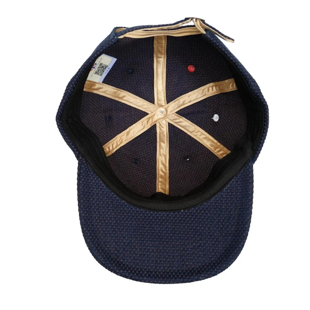 OD SDA "Kasezome" Indigo x Kakishibu Sashiko Selvedge 6-panel Baseball Cap