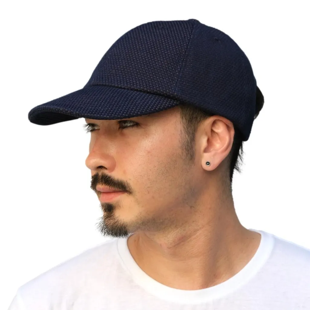 OD SDA "Kasezome" Indigo x Kakishibu Sashiko Selvedge 6-panel Baseball Cap