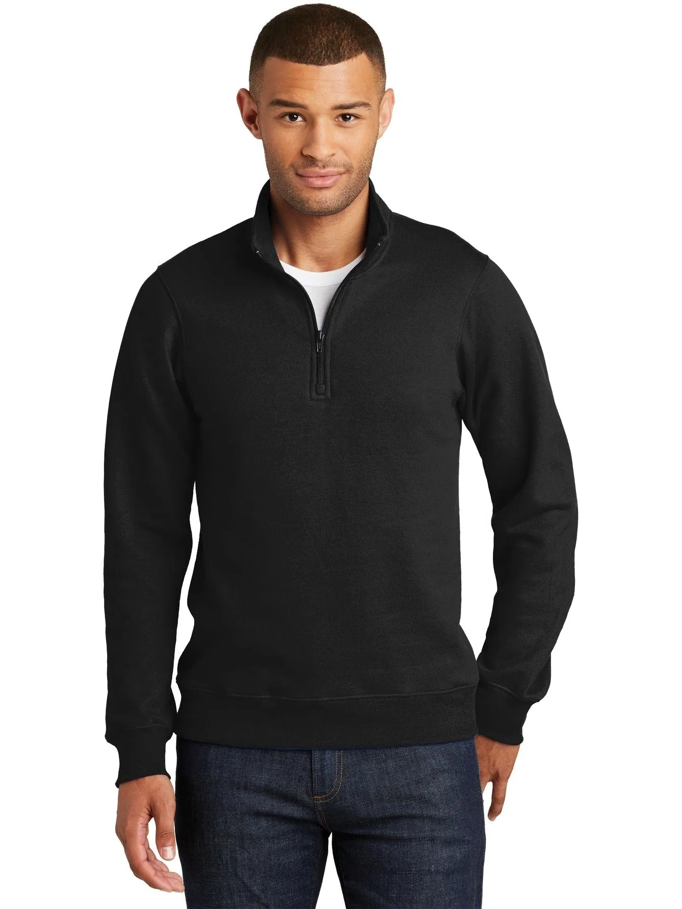 OUTLET-Port & Company Fan Favorite Fleece 1/4-Zip Pullover Sweatshirt