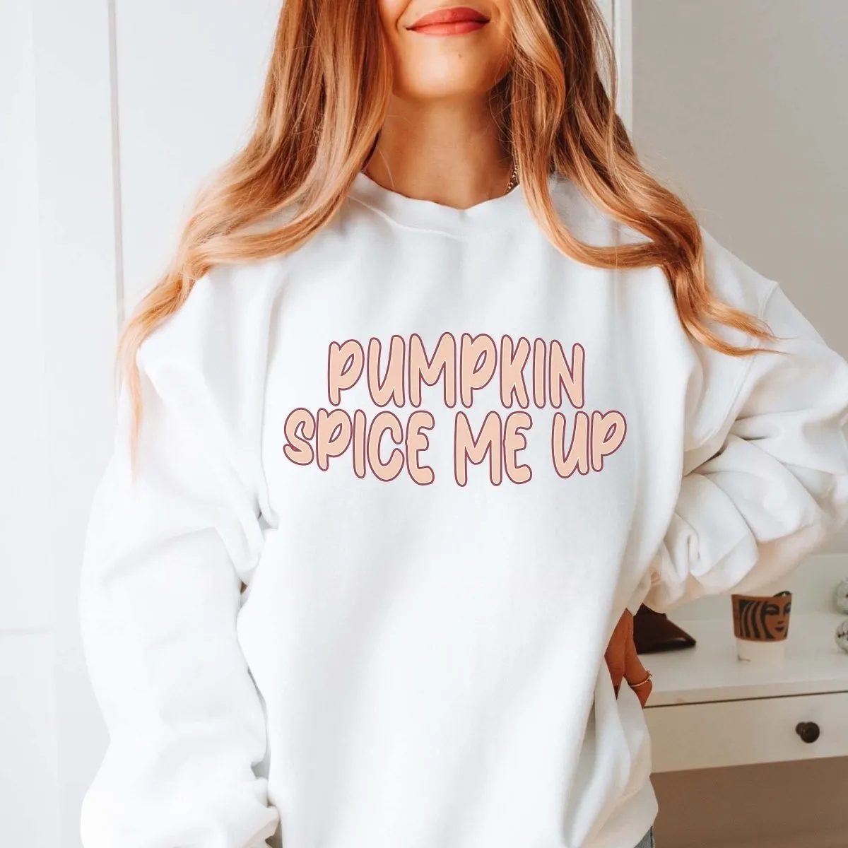 Pumpkin Spice Me Up Wholesale Graphic Sweatshirt - Quick Shipping