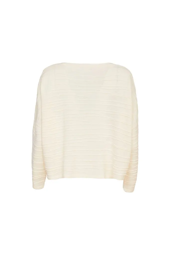 Ribbed Knit Top in Cream