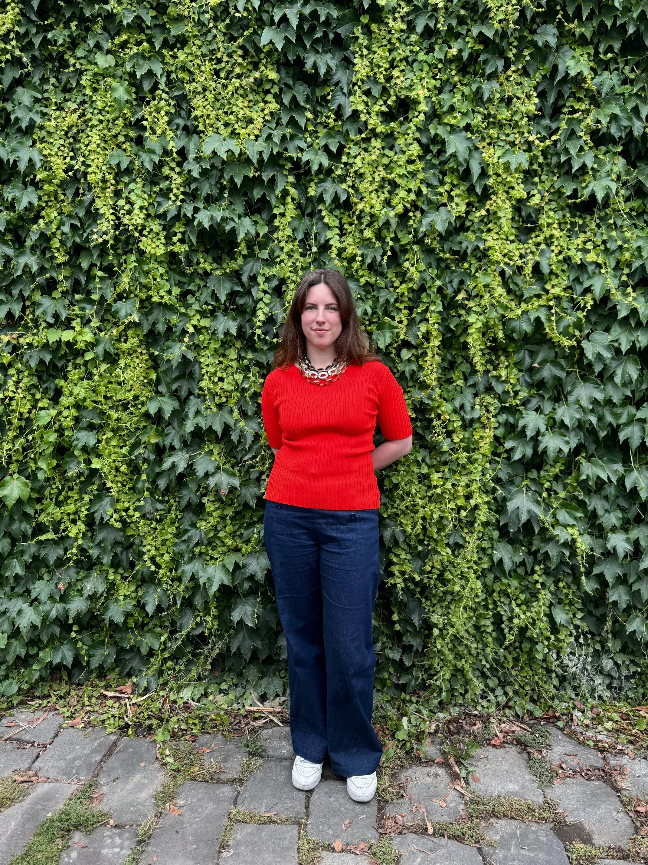 Ribbed Top, Red