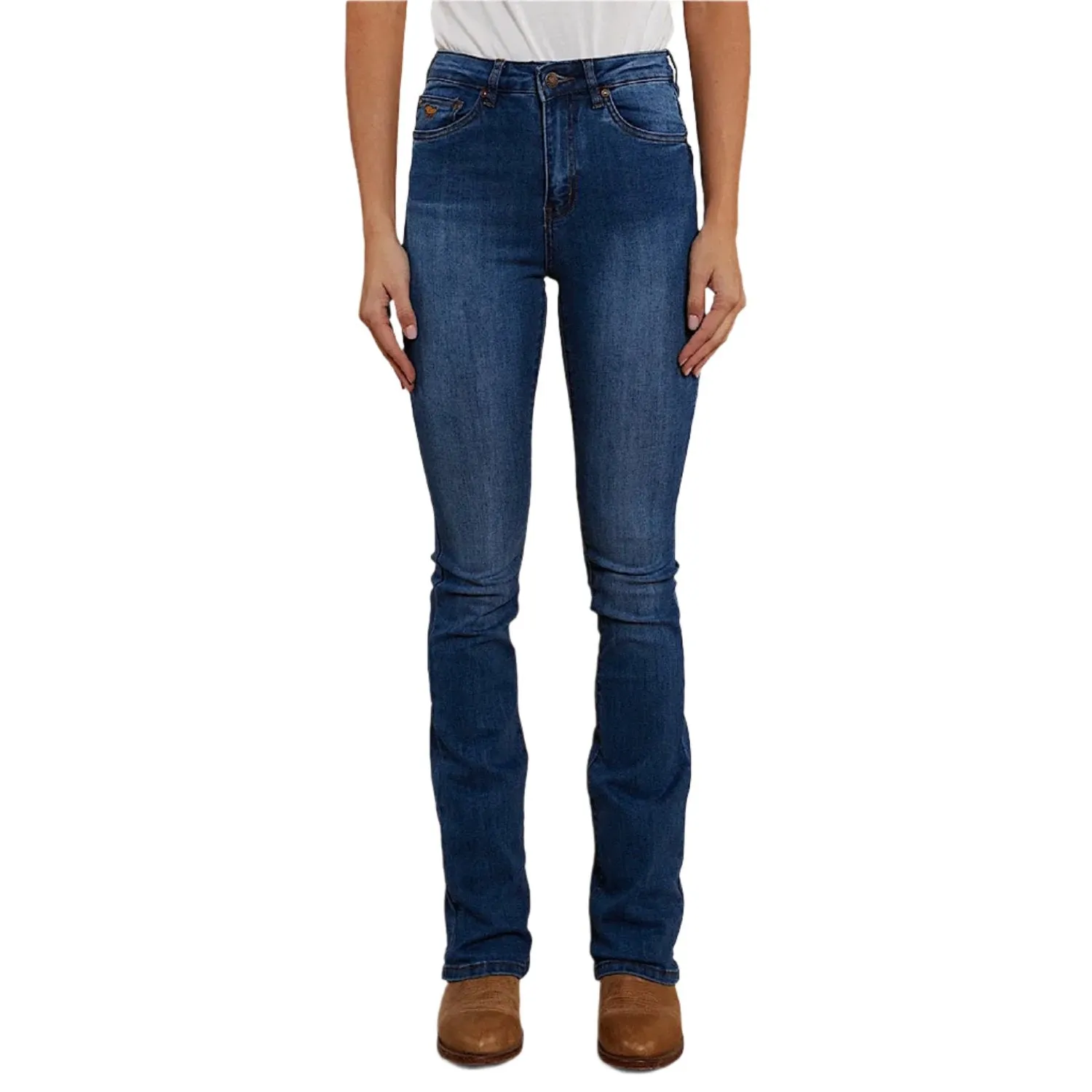 Ringers Western Women's Penny Rodeo High Rise Bootleg Jean - Vintage Blue