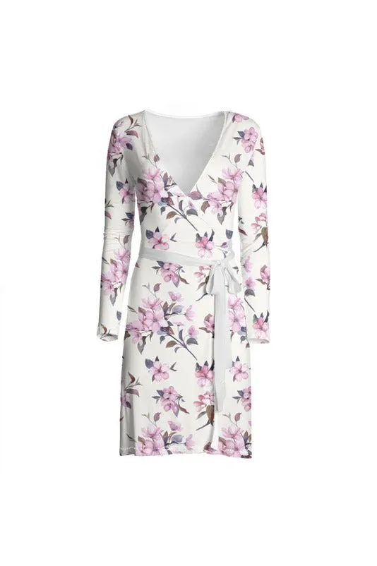 Roses in the Mist Wrap Dress