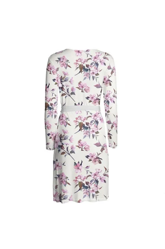 Roses in the Mist Wrap Dress