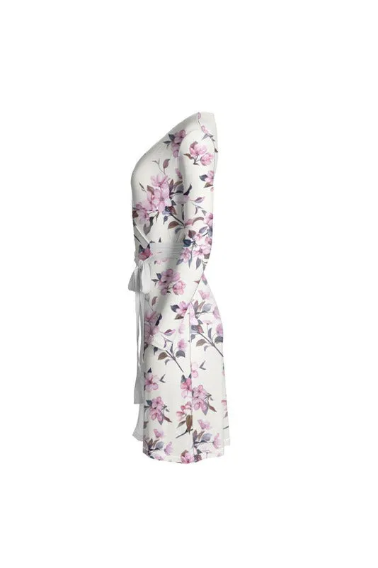 Roses in the Mist Wrap Dress