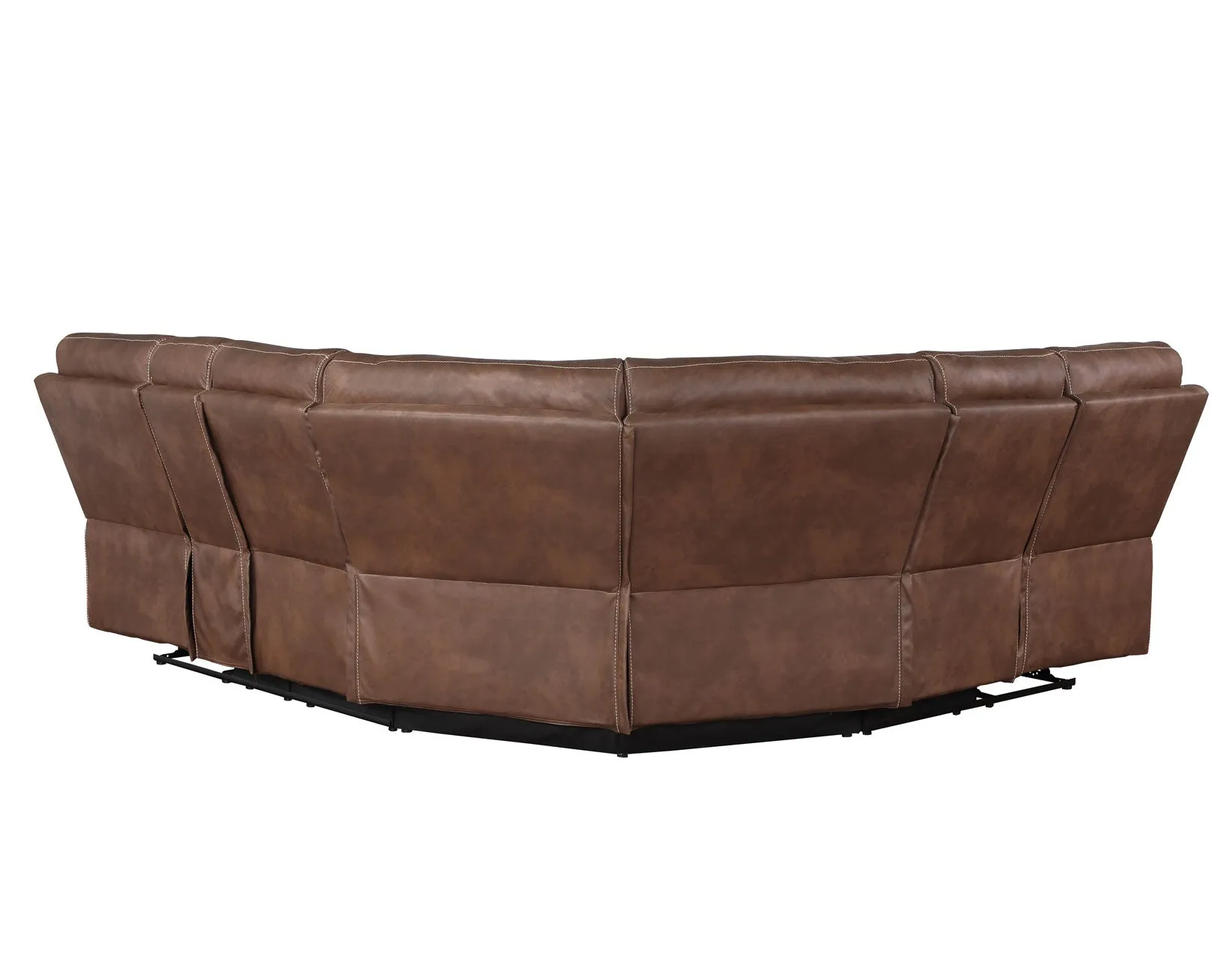 Rudger 3-Piece Manual Reclining Sectional, Chestnut