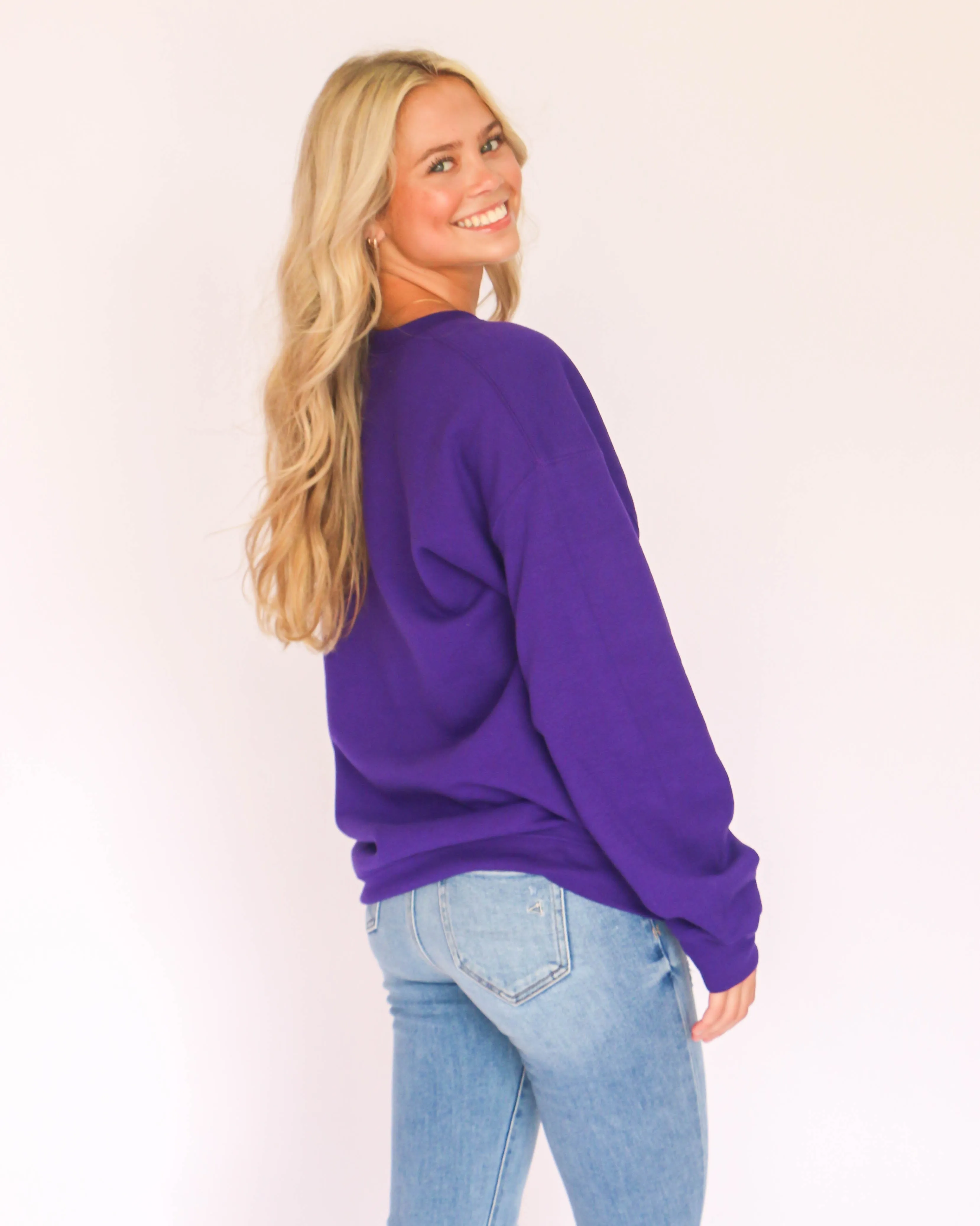 Run the Dang Ball Sweatshirt in Purple