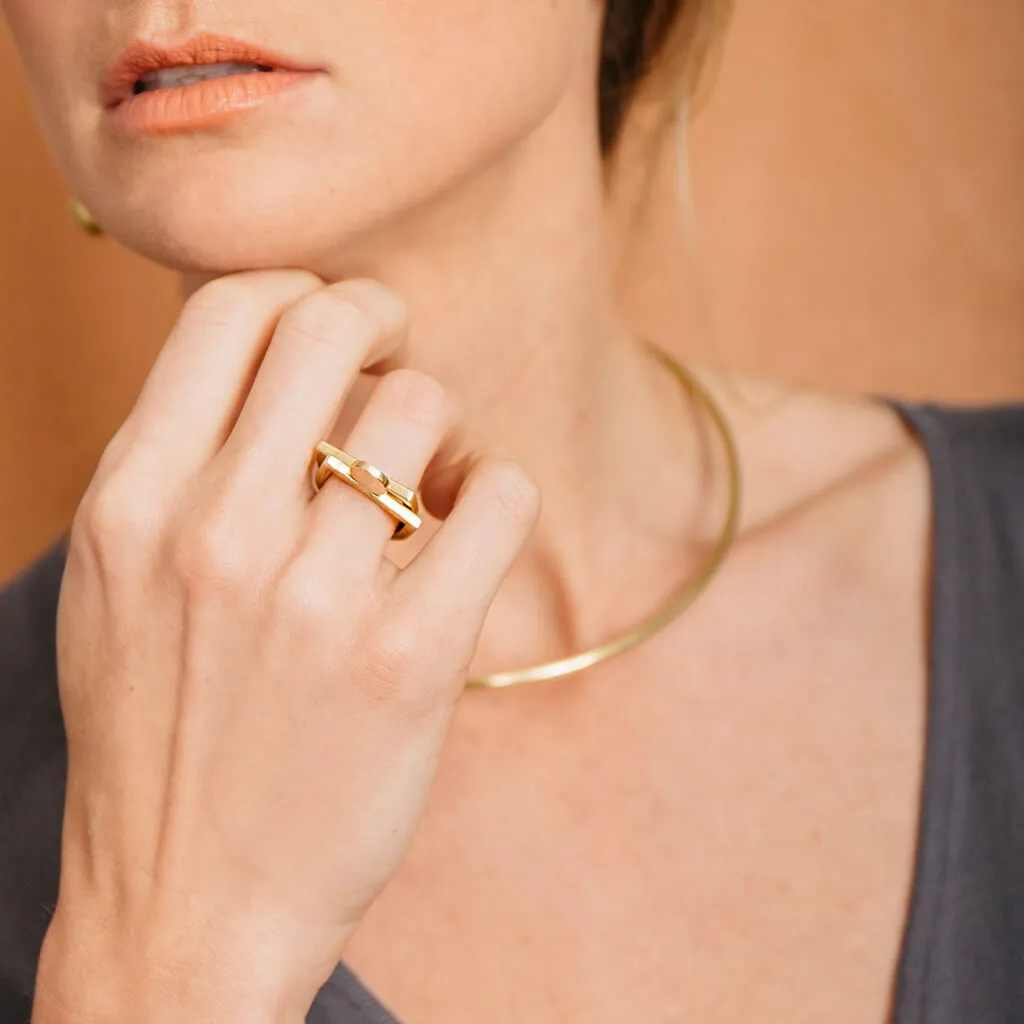 SALE - Minimalist Sun Ring - Brass