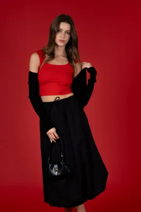 SCOOP NECK SLEEVELESS KNIT CROP TOP (PRE-ORDER)