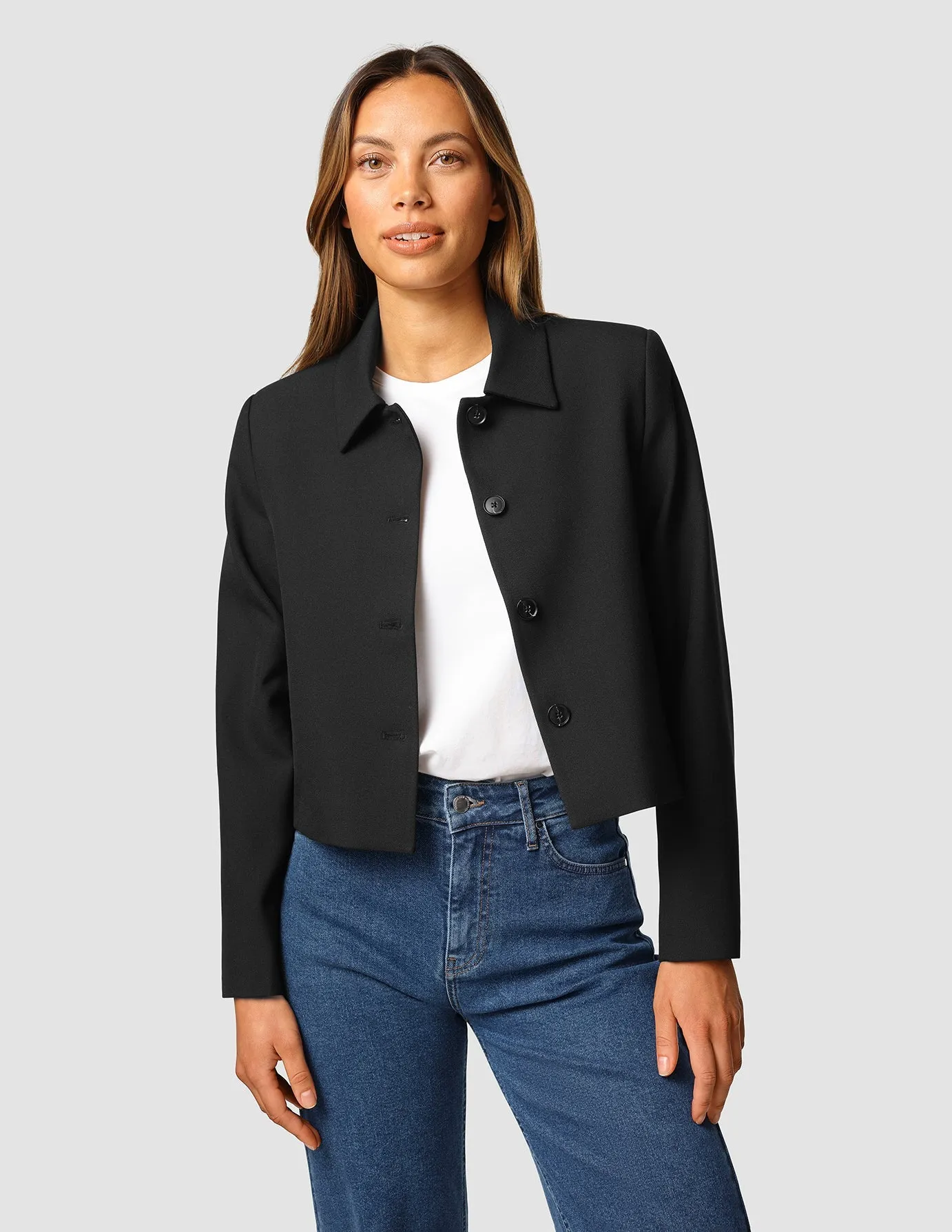 Serene Short Jacket Black