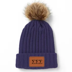 Sigma Sigma Sigma Pom Pom Beanie Hat