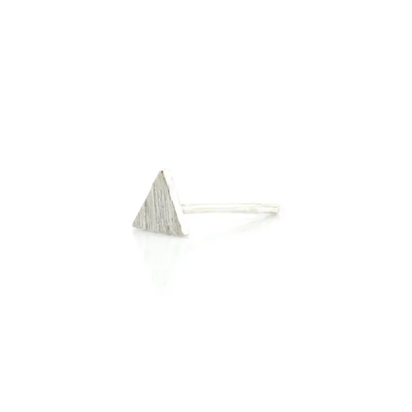 Single Triangle Sterling Silver Studs