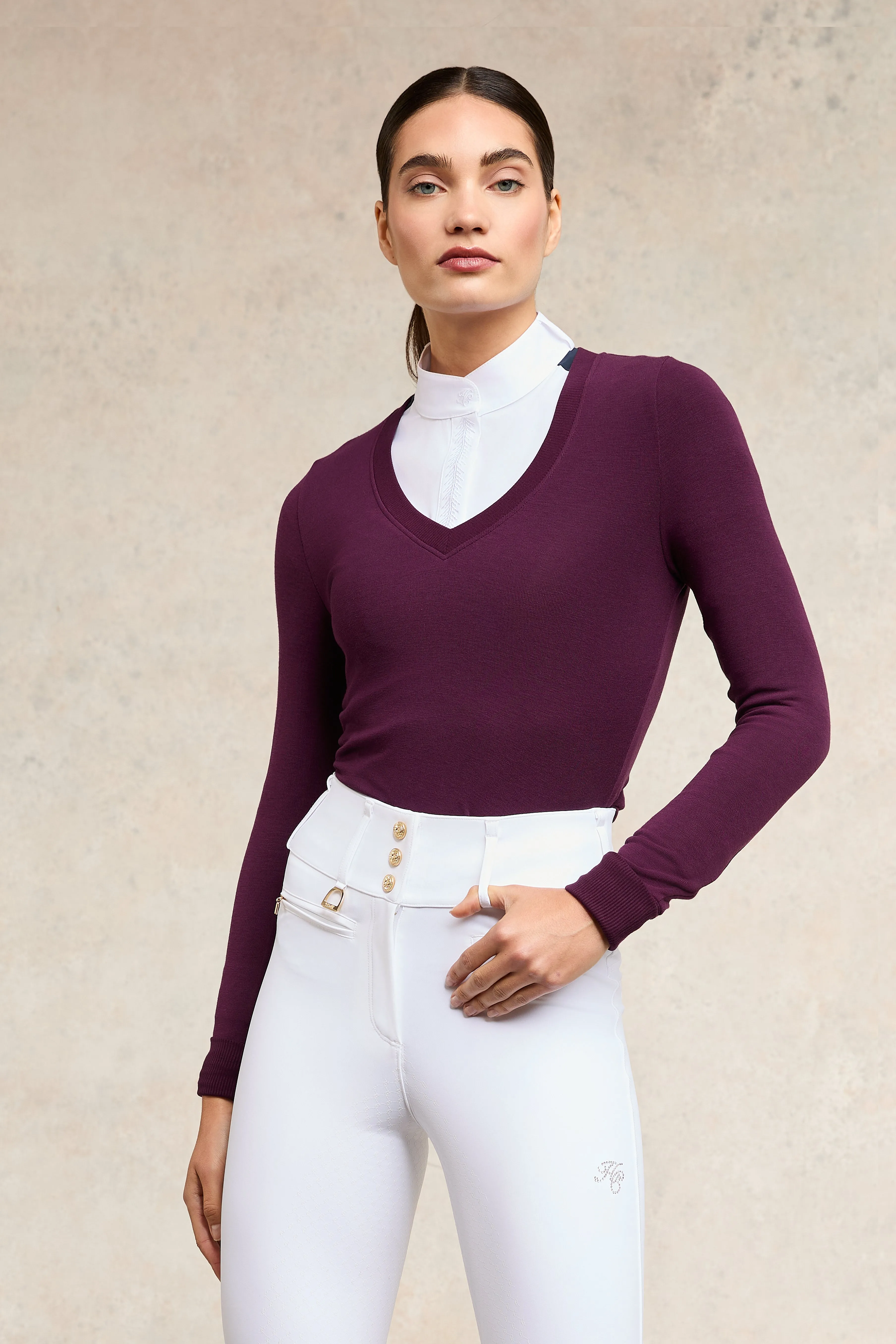 Soft Touch V-Neck (Aubergine)