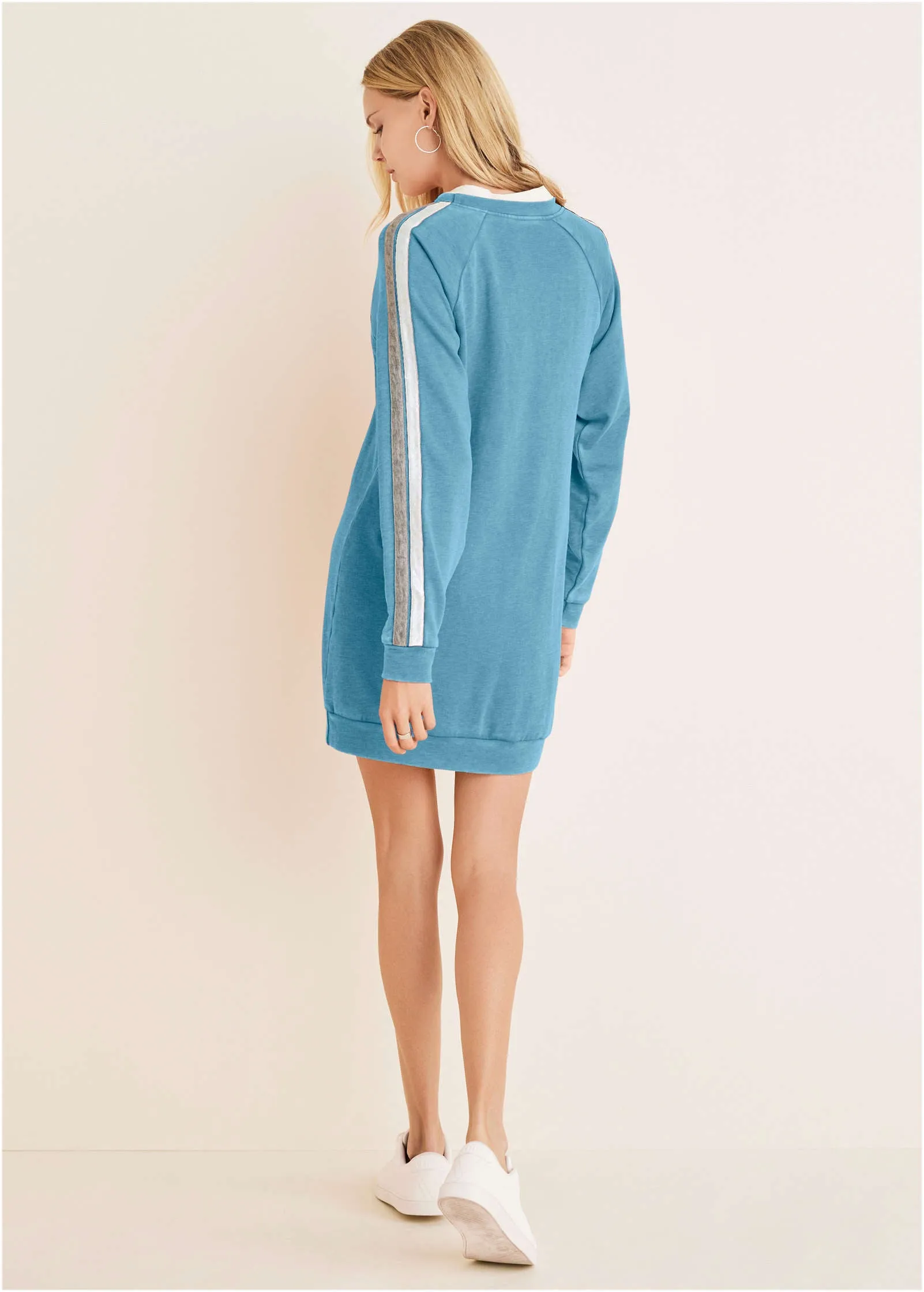 Sweatshirt Dress - Blue