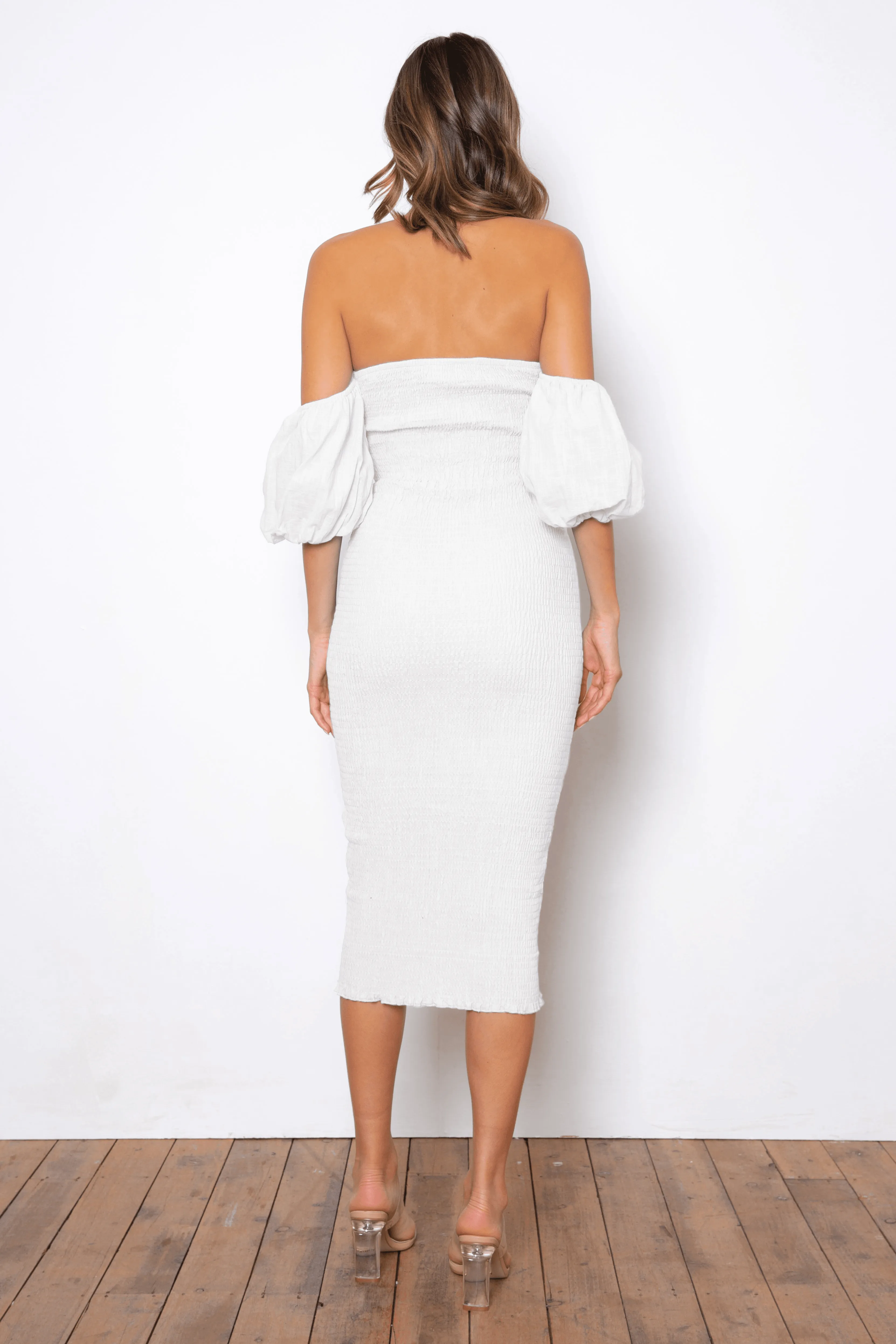 Sweetie Midi Dress - White