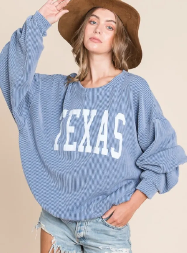 Texas Graphic Sweatshirt - Denim