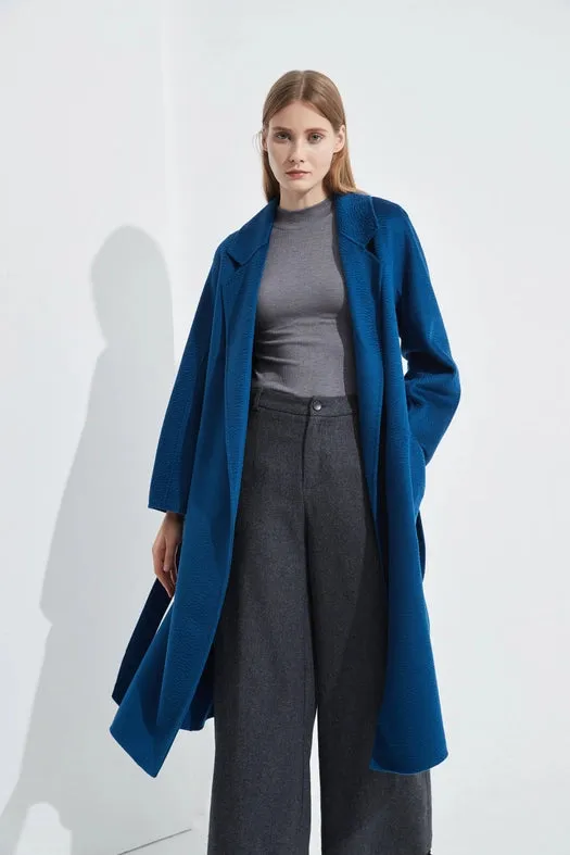 The Classic Wrap Coat Royal Blue