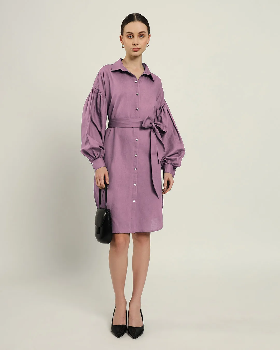 The Derby Purple Swirl Cotton Dress