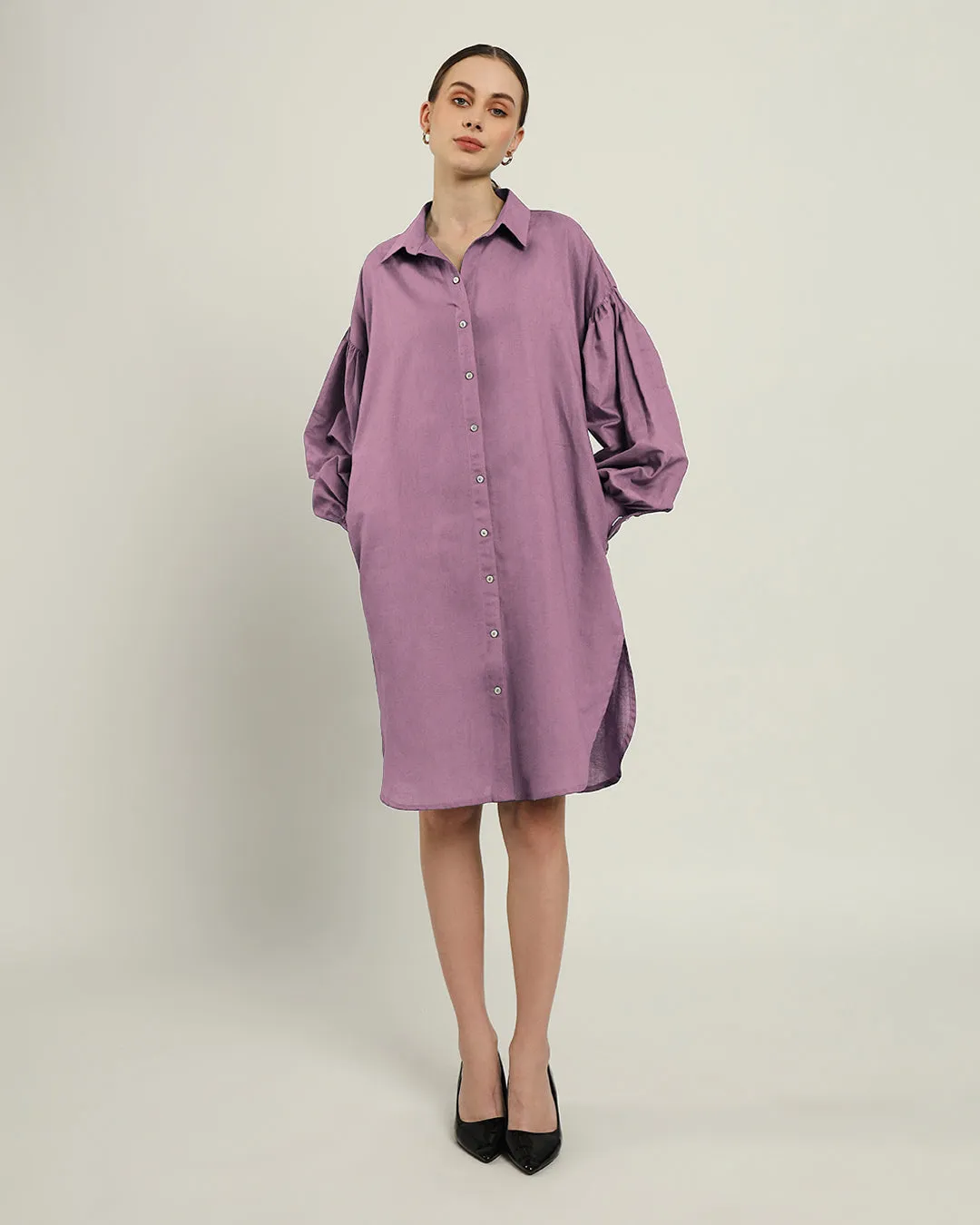 The Derby Purple Swirl Cotton Dress