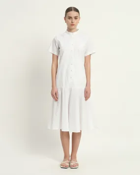 The Melrose Daisy White Linen Dress