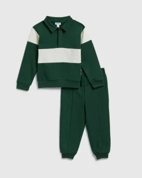 Toddler Boys Varsity Polo Sweatshirt Set