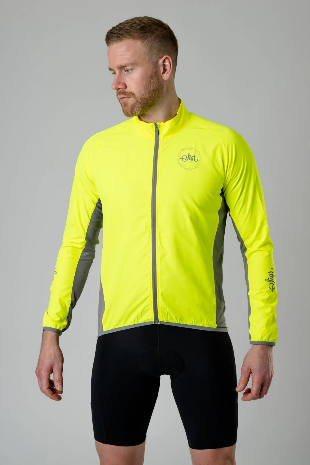 Uppsala Yellow Men's Hi-Viz Cycling Wind Jacket