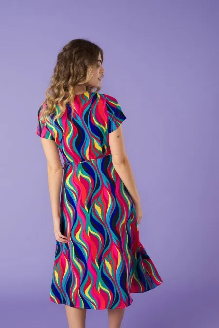 VALERIA WRAP DRESS (MULTI)