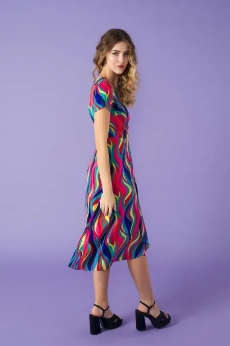 VALERIA WRAP DRESS (MULTI)