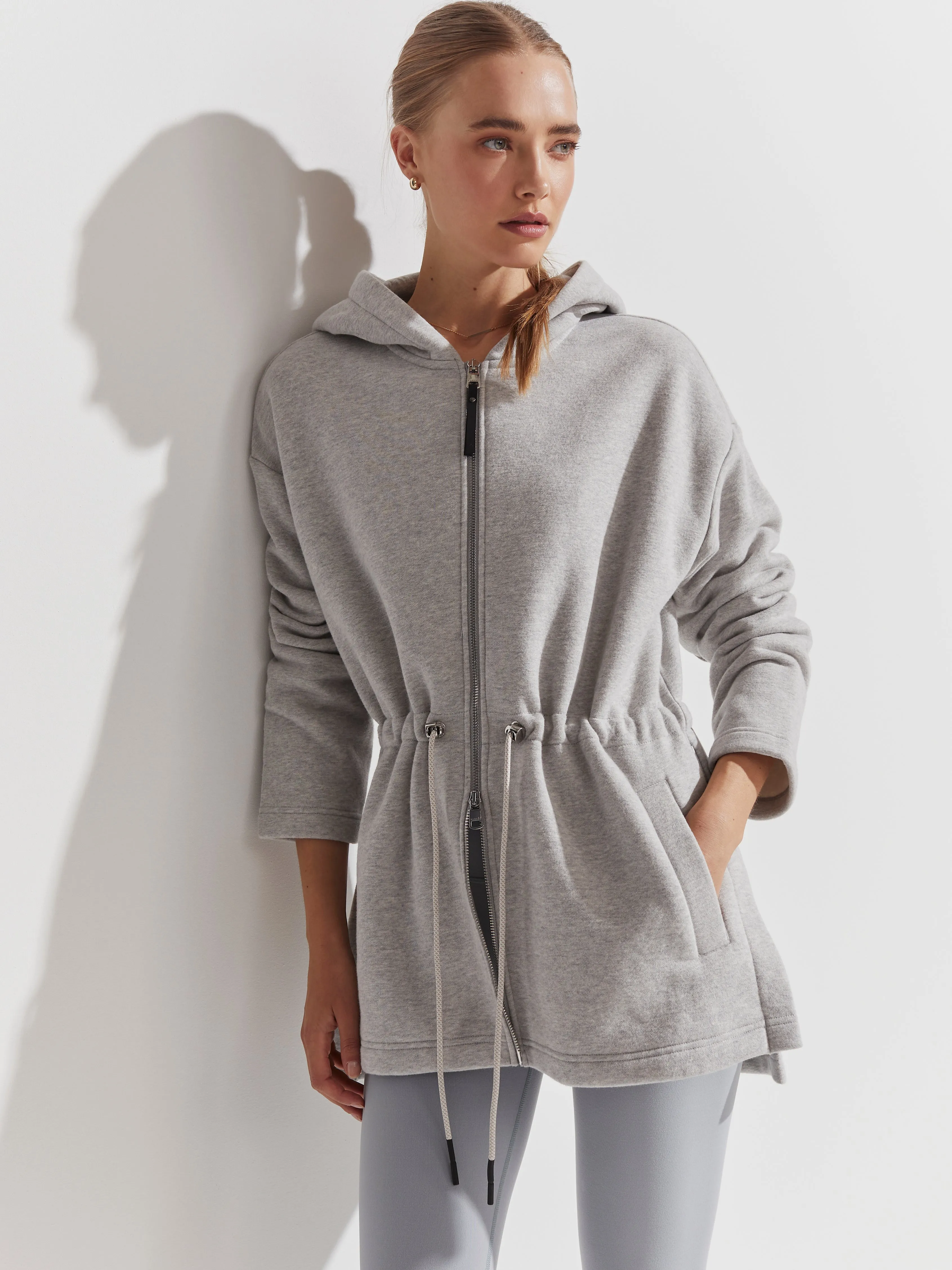 Victoria Hoodie, Light Grey Marl