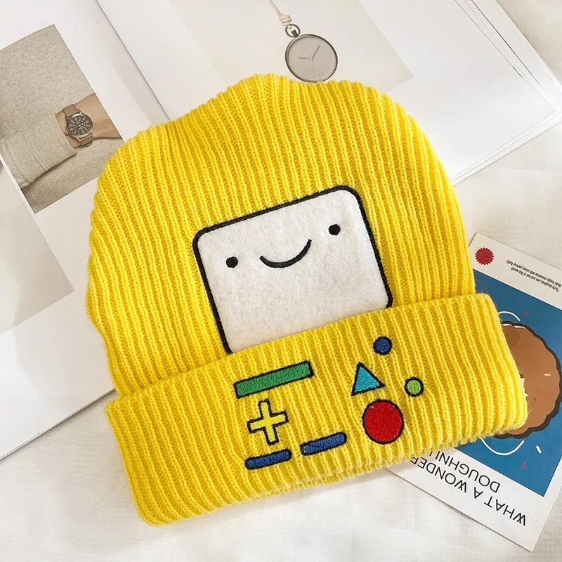 Video Game Beanie With Cute Happy Face