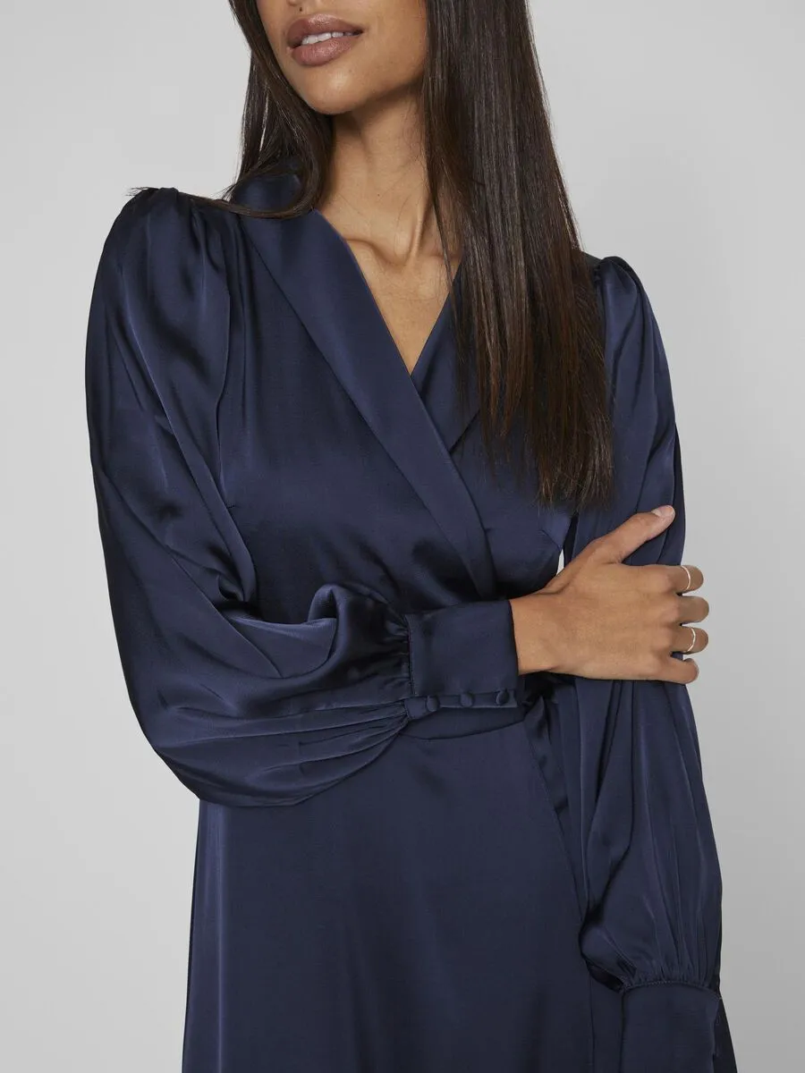 Vienna Wrap Dress (Navy)