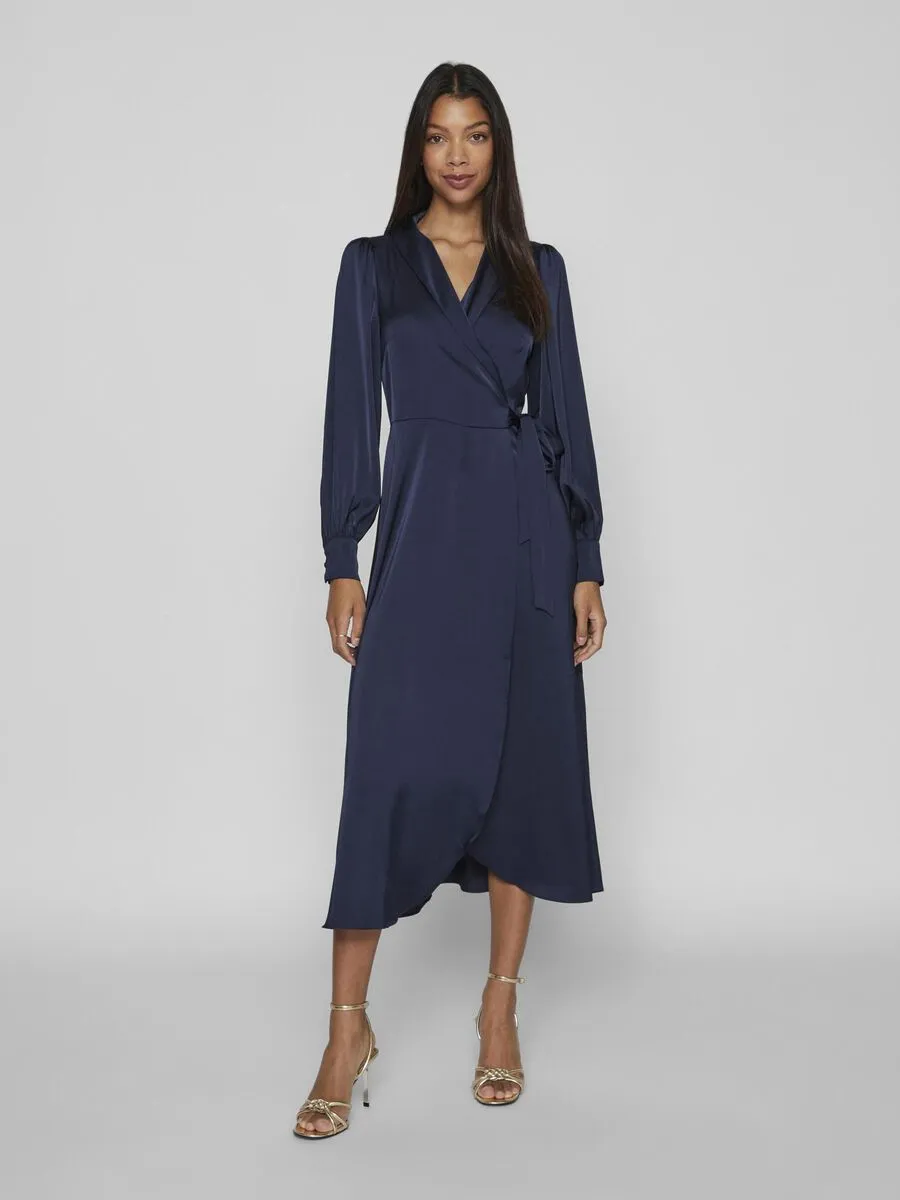 Vienna Wrap Dress (Navy)