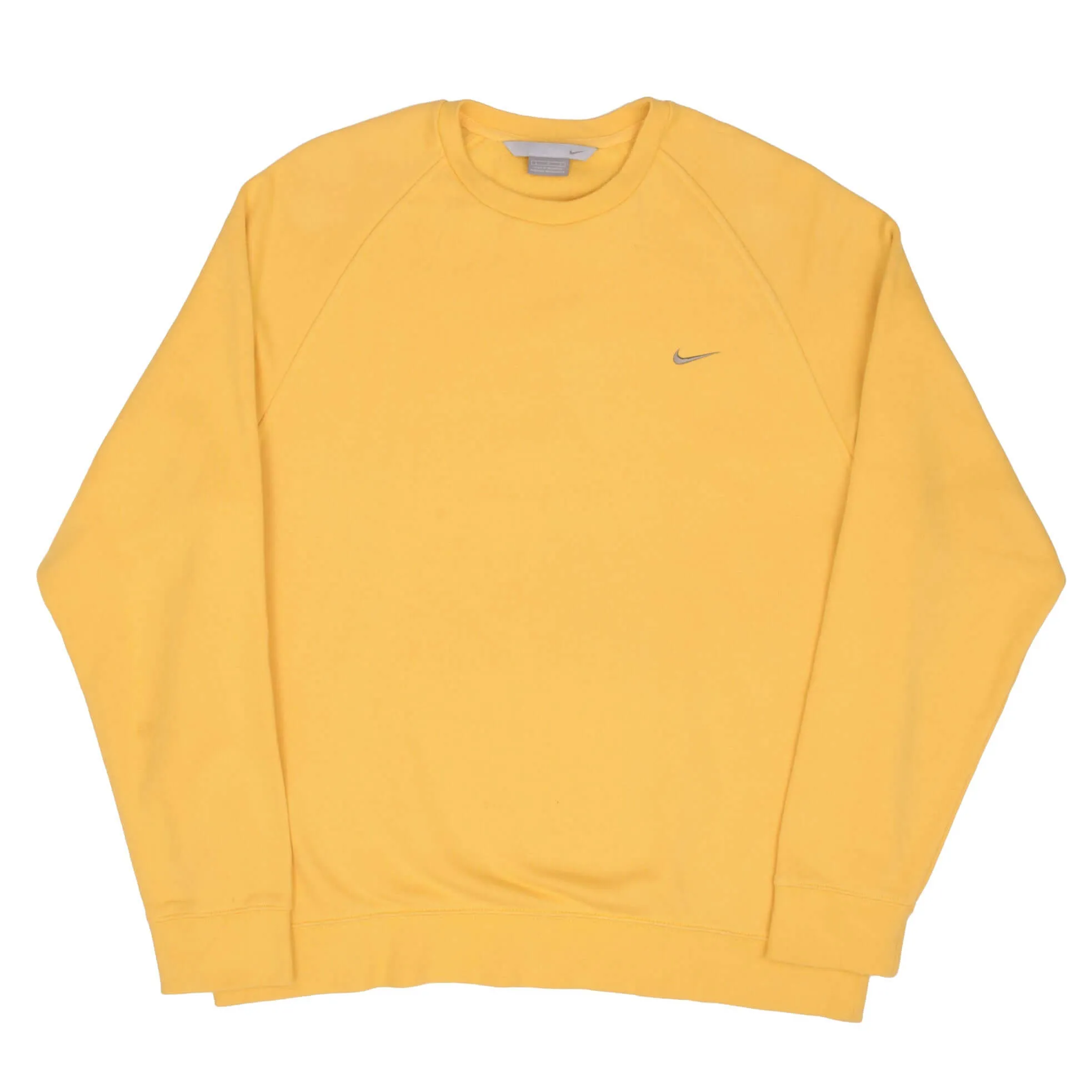 VINTAGE NIKE CLASSIC SWOOSH YELLOW SWEATSHIRT 2000S SIZE LARGE