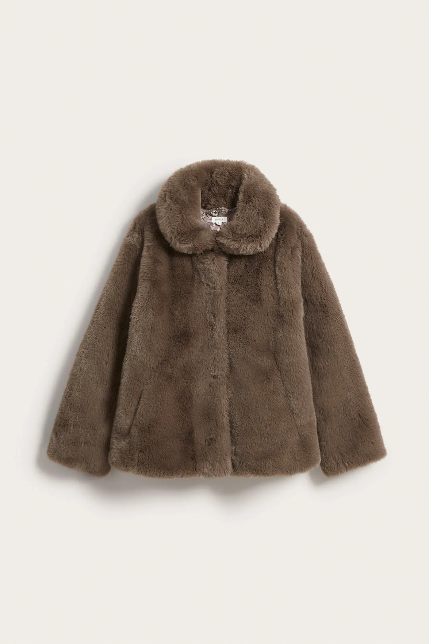 Women's brown faux fur jacket