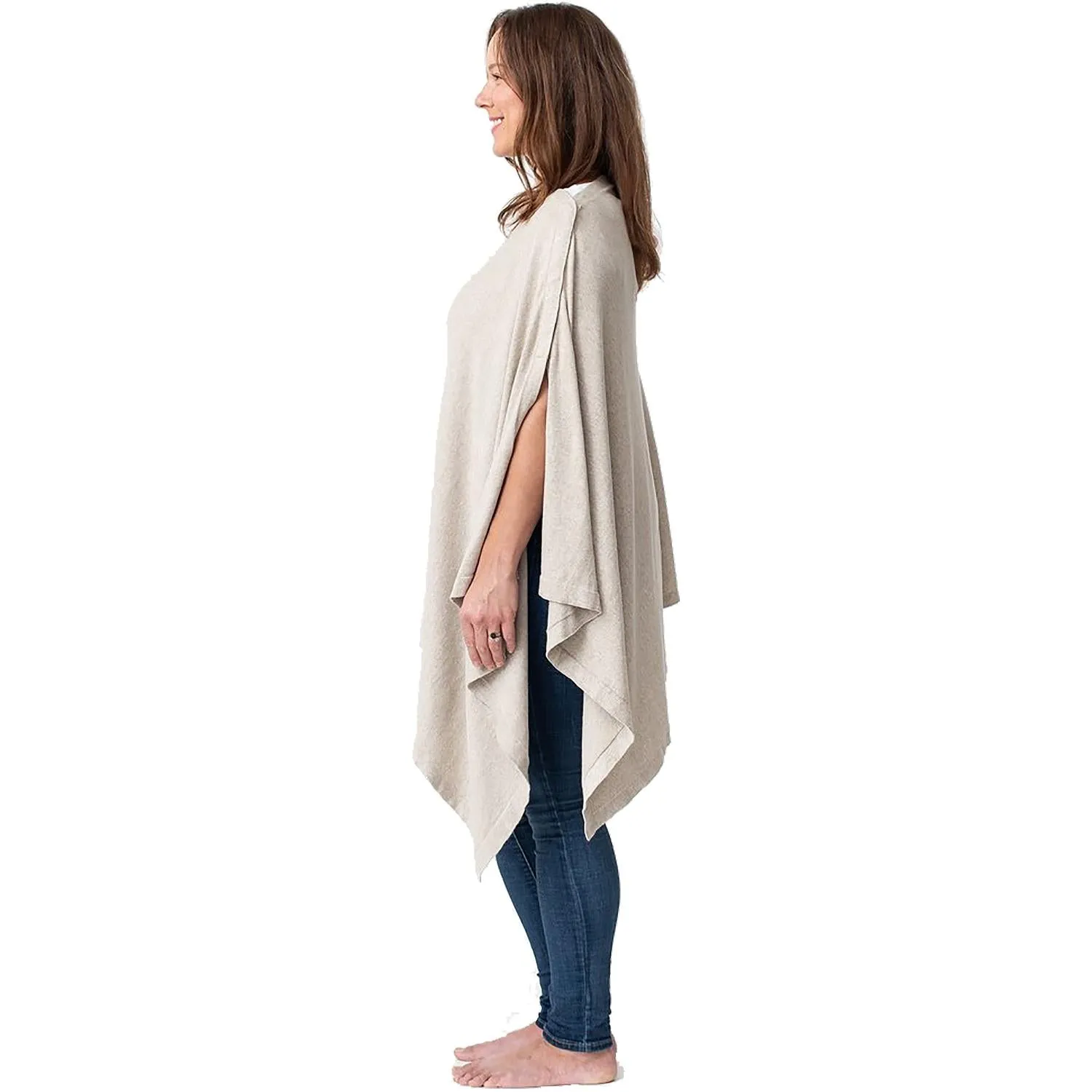 Women's Zestt Organics Organic Cotton Travel Poncho Birch